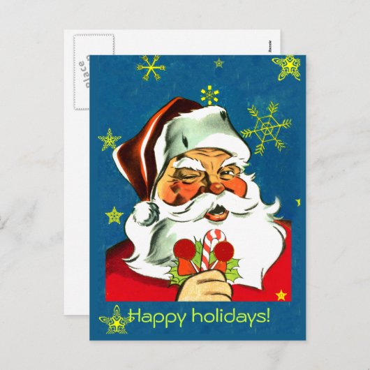  kerstman Kaarten Feestdagenkaart (Voorkant / Achterkant)