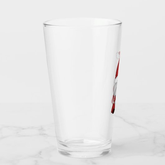 Kerstman Kabouter Bierglas Glas (Rechts)