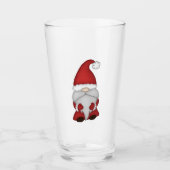 Kerstman Kabouter Bierglas Glas (Voorkant)