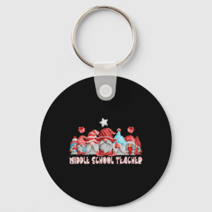 Kerstman Kabouter Cadeau Middelbare School Leraar  Sleutelhanger