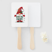 Kerstman Kabouter Dansende Kabouter Familie Kerstm Handwaaier (Voorkant en achterkant)