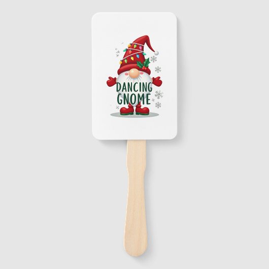 Kerstman Kabouter Dansende Kabouter Familie Kerstm Handwaaier (Voorkant)