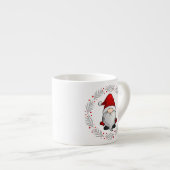 Kerstman Kabouter Grappige Kerstkrans Espresso Kop (Voorkant rechts)