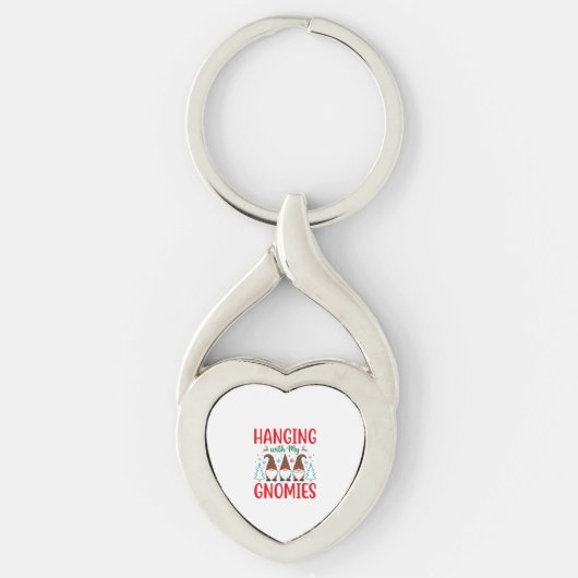 Kerstman Kabouter Hangen Met Mijn Kabouters Sleutelhanger (Voorkant)