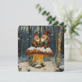 Kerstman Kabouter "Kabouter voor de Feestdagen" Feestdagenkaart (Staand voorkant)