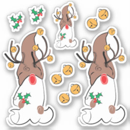 Kerstman Kabouter Kerstvakantie Sticker