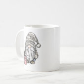 Kerstman Kabouter met Cadeau Koffiemok (Voorkant links)