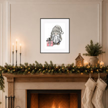 Kerstman Kabouter met Cadeau