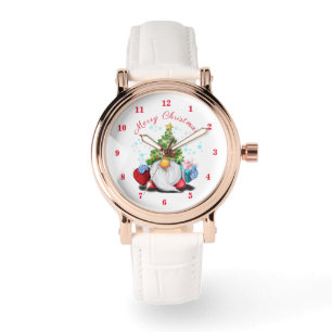 Kerstman Kabouter met Geschenken Horloge