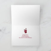 Kerstman Kabouter met Kerstcadeaus Kerstkaart Kaart (Binnen)