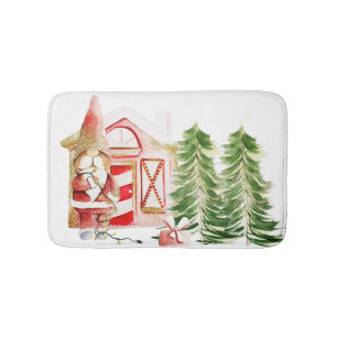 Kerstman Kabouter Ontwerp 2  Badmat