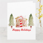 Kerstman Kabouter Ontwerp 4 Kaart (Gele Bloem)