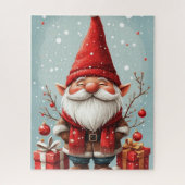 Kerstman Kabouter Puzzel (Verticaal)