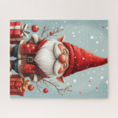 Kerstman Kabouter Puzzel (Horizontaal)