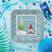 Kerstman Kabouter Voor Kerstmis Papieren Bord (Feest)
