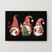 Kerstman Kabouters Kerstmis Funny Merry Christmas Button (Voorkant)