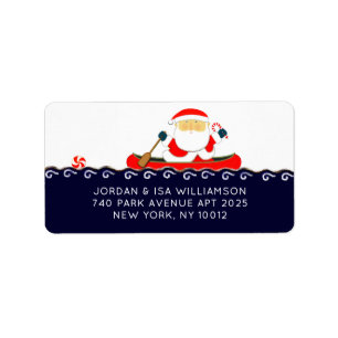 Kerstman kampeert kajakken Kerstmis Etiket