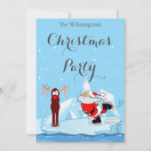 Kerstman kan geen kerstfeest Schaatsen Kaart (Voorkant)