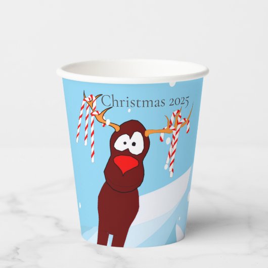 Kerstman kan geen Schaats van kerstfeest Papieren Bekers (Voorkant)