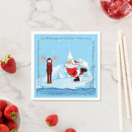 Kerstman kan geen Schaats van kerstfeest Servet