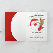 Kerstman & Kangoeroe Feestdagen Kaart (Binnen)