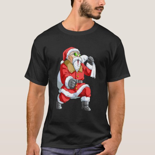 Kerstman Karate Grappige Jongens Kinderen Pyjama K T-shirt (Voorkant)