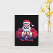 Kerstman Karate - Japan Martial Arts Kerstmis Kaart (Gele Bloem)