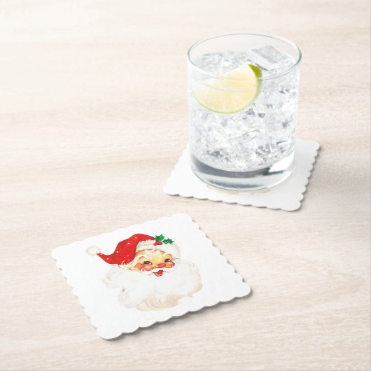  kerstman kartonnen onderzetters (Insitu)