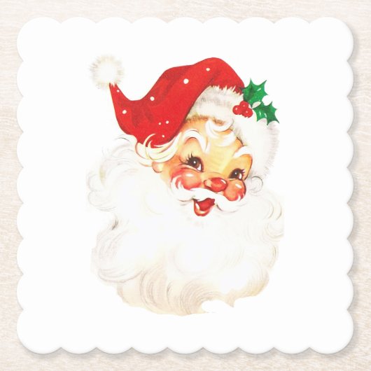  kerstman kartonnen onderzetters (Voorkant)