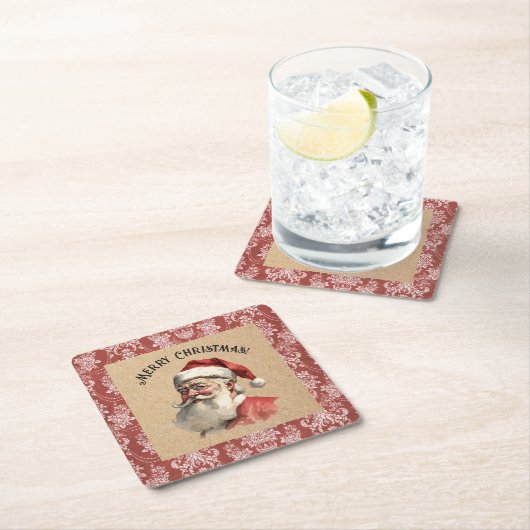  kerstman kartonnen onderzetters (Insitu)