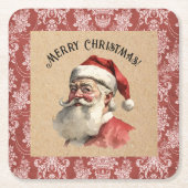  kerstman kartonnen onderzetters (Voorkant)