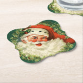 kerstman kartonnen onderzetters (Gekanteld)