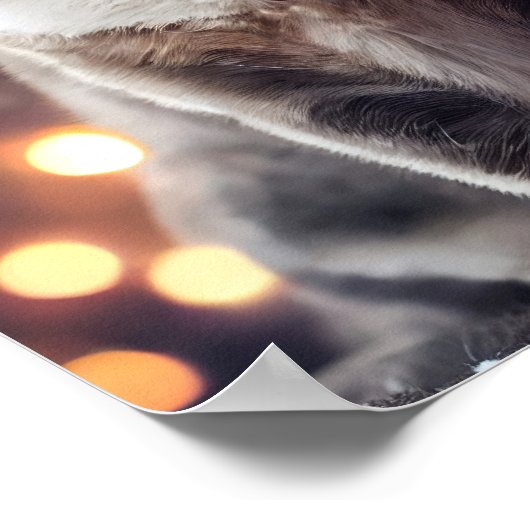 Kerstman kat & hond vrienden poster (Hoek)