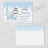 Kerstman Kat in Winter Wonderland Kerstmis Notitiekaartje (Voorkant / Achterkant)