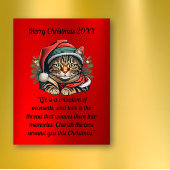  Kerstman Kat Kerst Briefkaart