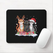 Kerstman Kat Kerstlicht Prachtige Rendier Pyjama Muismat (Met muis)
