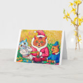 Kerstman Kat, Louis Wain Kaart (Gele Bloem)