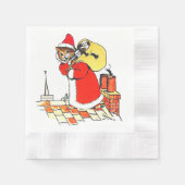 Kerstman Kat, Louis Wain Servet (Voorkant)