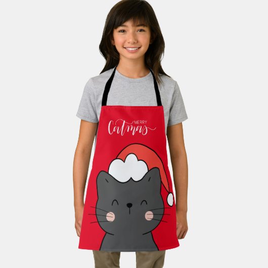 Kerstman Kat Vrolijk Catmas Schort (Insitu)
