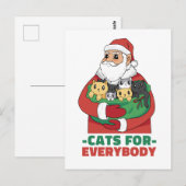 Kerstman katten voor iedereen briefkaart (Voorkant / Achterkant)