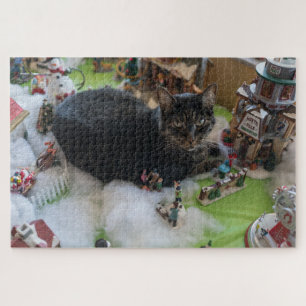 kerstman kattenpuzzel legpuzzel