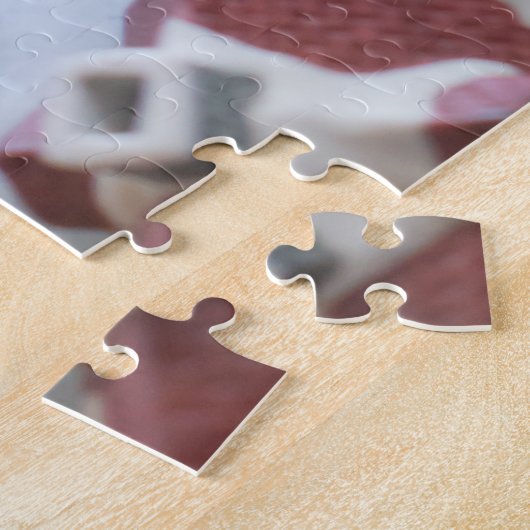 kerstman kattenpuzzel legpuzzel (Zijkant)