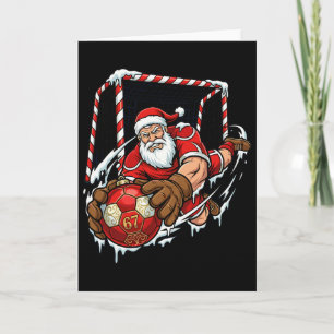 Kerstman Keeper 67 Voetbal Kerstmis Grappig Sport Kaart