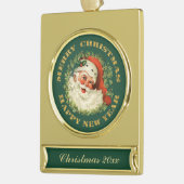  Kerstman Keepsake Kerst Verguld Banner Ornament (Links)