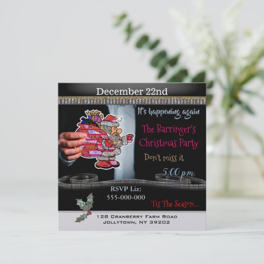 Kerstman kent kerstfeest kaart (Staand voorkant)