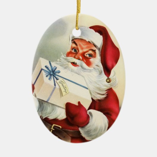  kerstman keramisch ornament (Voorkant)