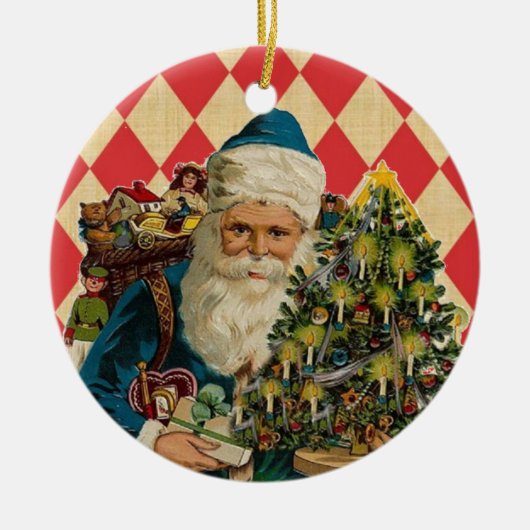 kerstman keramisch ornament (Voorkant)