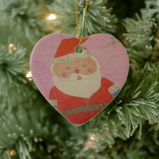  kerstman keramisch ornament (Boom)