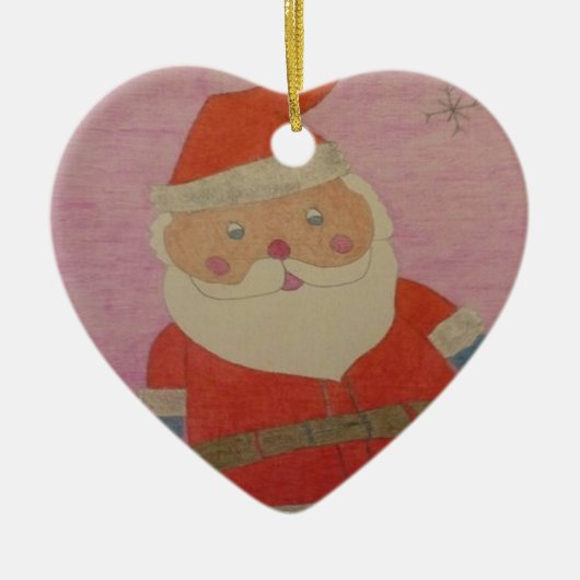  kerstman keramisch ornament (Voorkant)