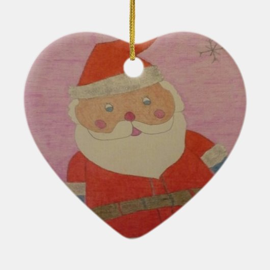  kerstman keramisch ornament (Achterkant)